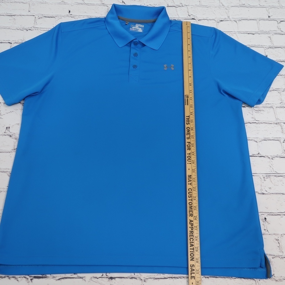Under Armour Men's Bright Blue Polo Shirt - Picture 9 of 12